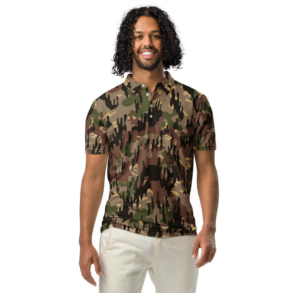 Spanish Rocosos Guerrillero CAMO Men’s slim fit polo - Mens Slim Fit Polo