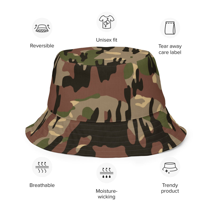 Rocosos Spanish Guerrillero CAMO Reversible Bucket Hat - Head