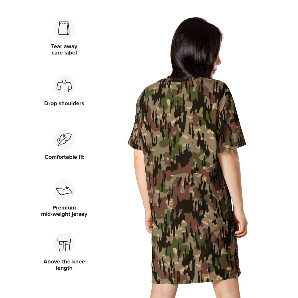 Spanish Rocosos Guerrillero CAMO T-shirt dress - Womens T-Shirt Dress