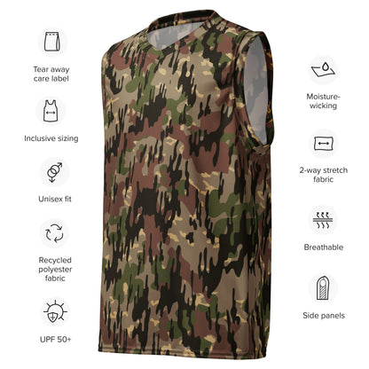 Spanish Rocosos Guerrillero CAMO unisex basketball jersey - Unisex Basketball Jersey