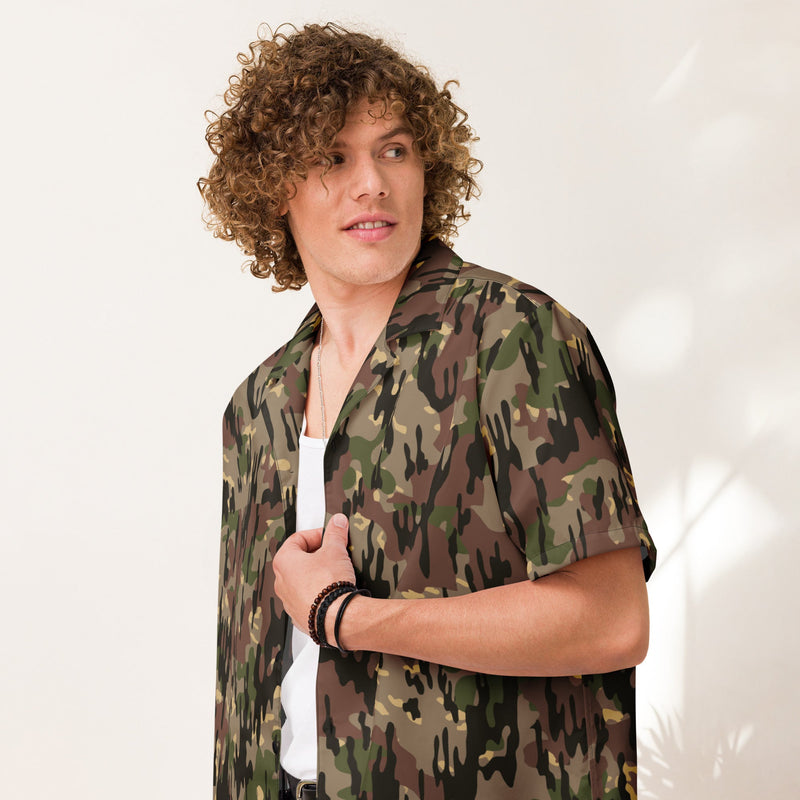 Rocosos Spanish Guerrillero CAMO Unisex Short-Sleeve Button Shirt - Button-Up