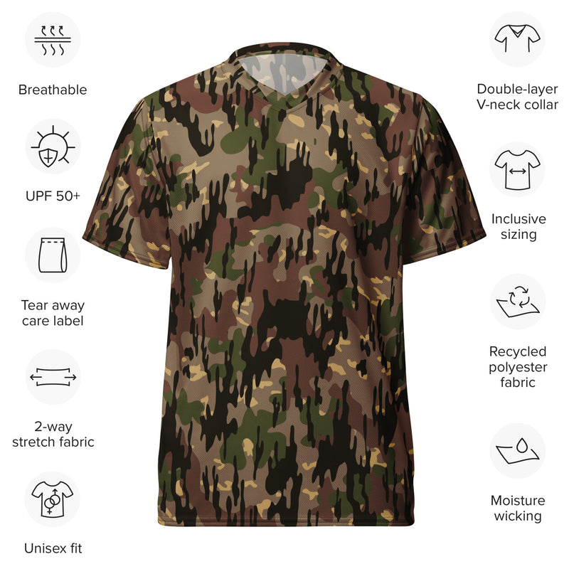 Rocosos Spanish Guerrillero CAMO Unisex Sports Jersey