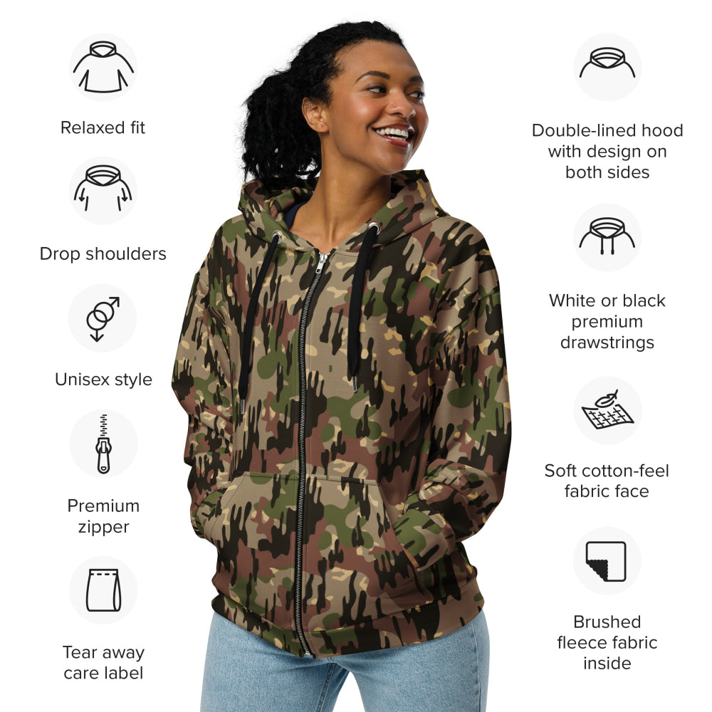 Spanish Rocosos Guerrillero CAMO Unisex zip hoodie - Zip Hoodie