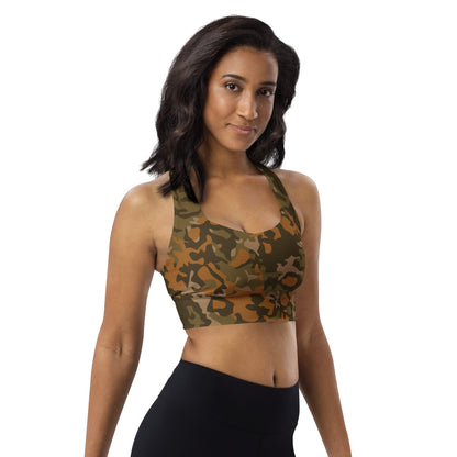 Spanish Sahara CAMO Longline sports bra - Womens Sports Bra