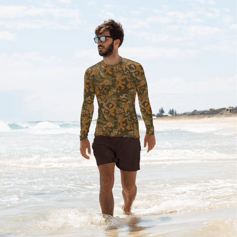 Sahara Spanish CAMO Mens Long-Sleeve Rash Guard - XS