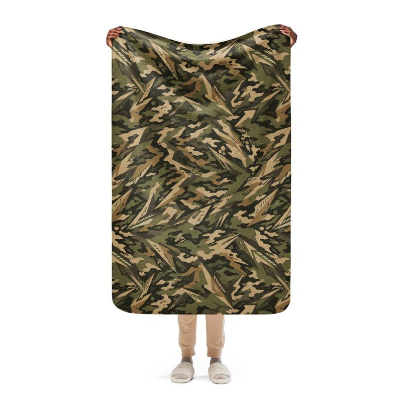 Spearpoint Vanguard Multi-Terrain CAMO Sherpa Blanket - 37″×57″