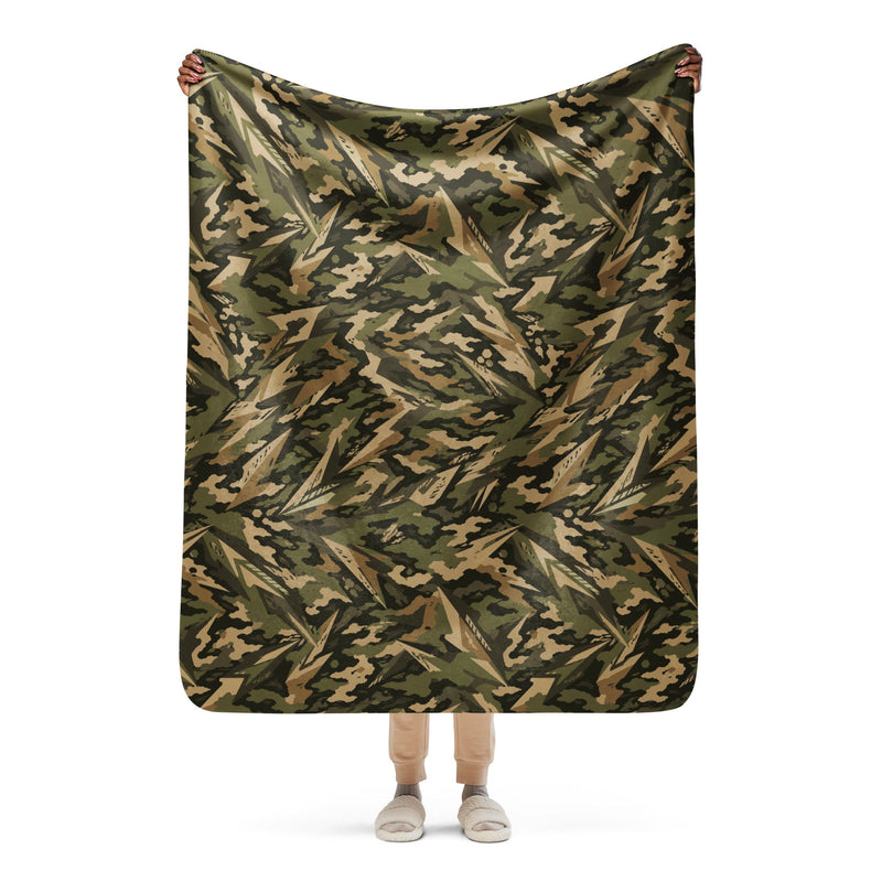 Spearpoint Vanguard Multi-Terrain CAMO Sherpa Blanket - 50″×60″