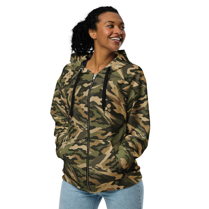 Spearpoint Vanguard Multi-Terrain CAMO Unisex Zip Hoodie