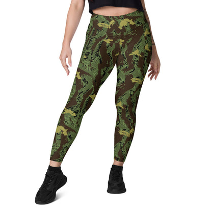 Special Purpose Canopy Tiger Stripe CAMO Leggings with pockets - Womens With Pockets