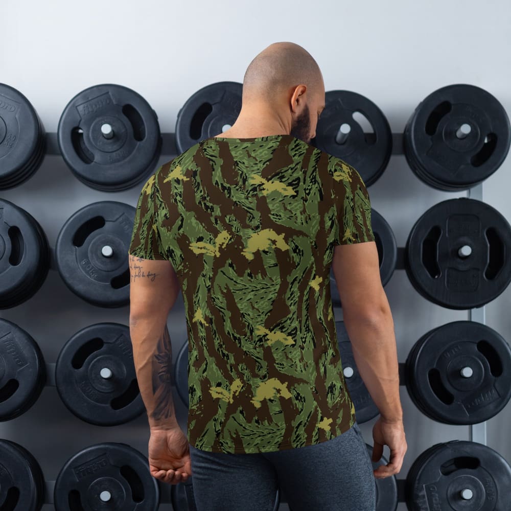 Special Purpose Canopy Tiger Stripe CAMO Men’s Athletic T-shirt - Mens Athletic T-Shirt