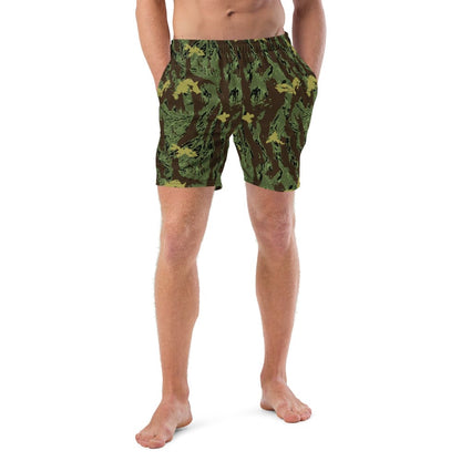 Special Purpose Canopy Tiger Stripe CAMO Men’s swim trunks - 2XS - Mens Swim Trunks