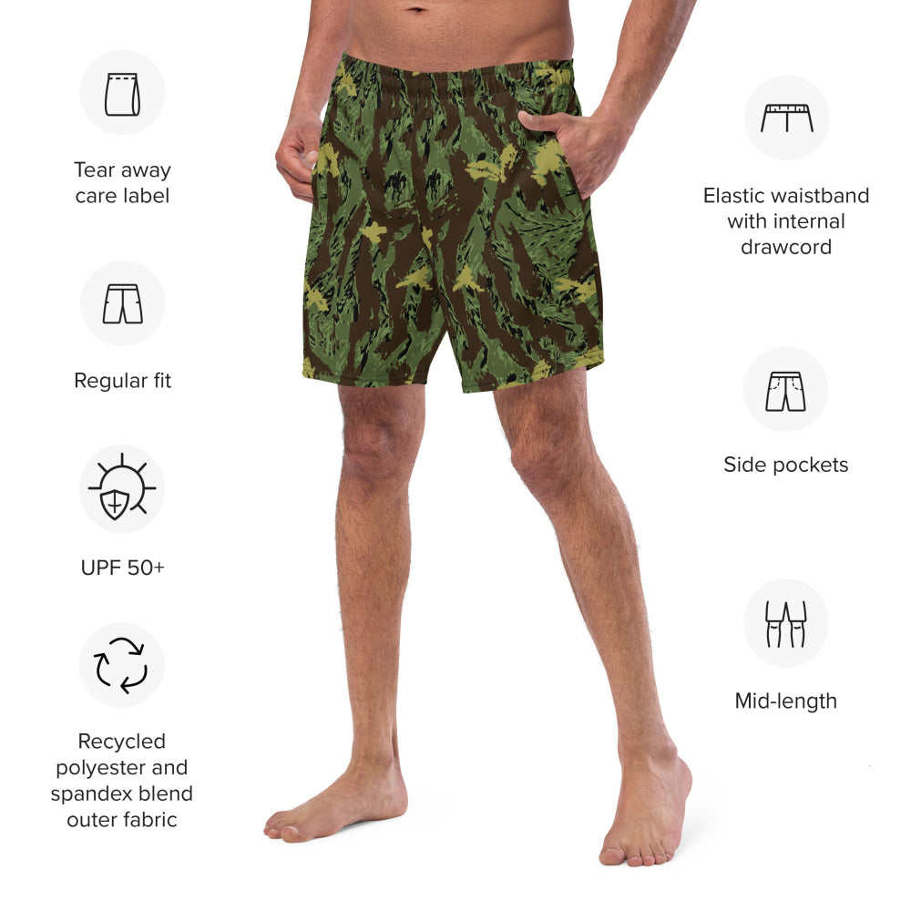 Special Purpose Canopy Tiger Stripe CAMO swim trunks - Mens Swim Trunks