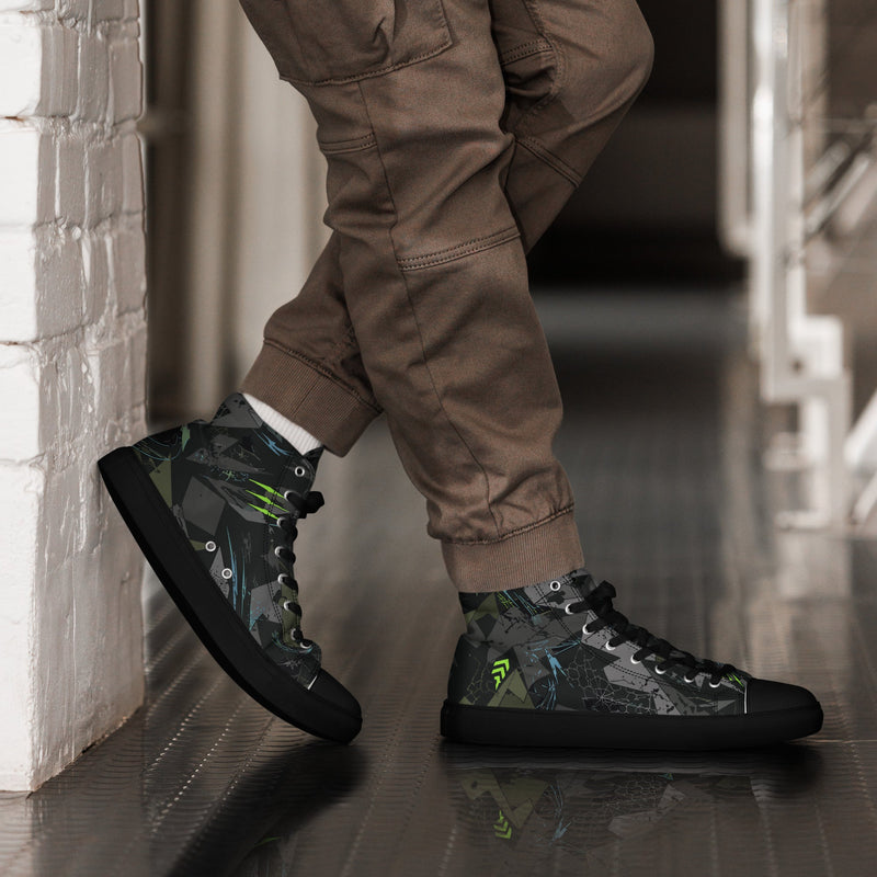 Spider Wall Reflex CAMO Mens High-Top Canvas Shoes - 5