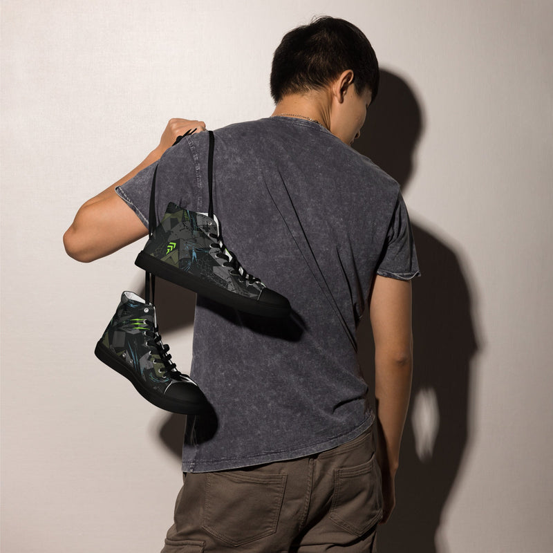 Spider Wall Reflex CAMO Mens High-Top Canvas Shoes