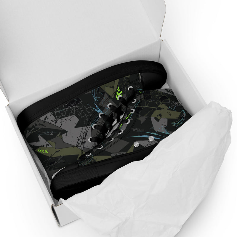 Spider Wall Reflex CAMO Mens High-Top Canvas Shoes