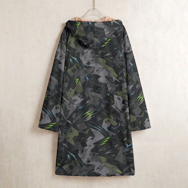 Spider Wall Reflex CAMO Men’s Horn Button Long Fleece Coat - Jacket