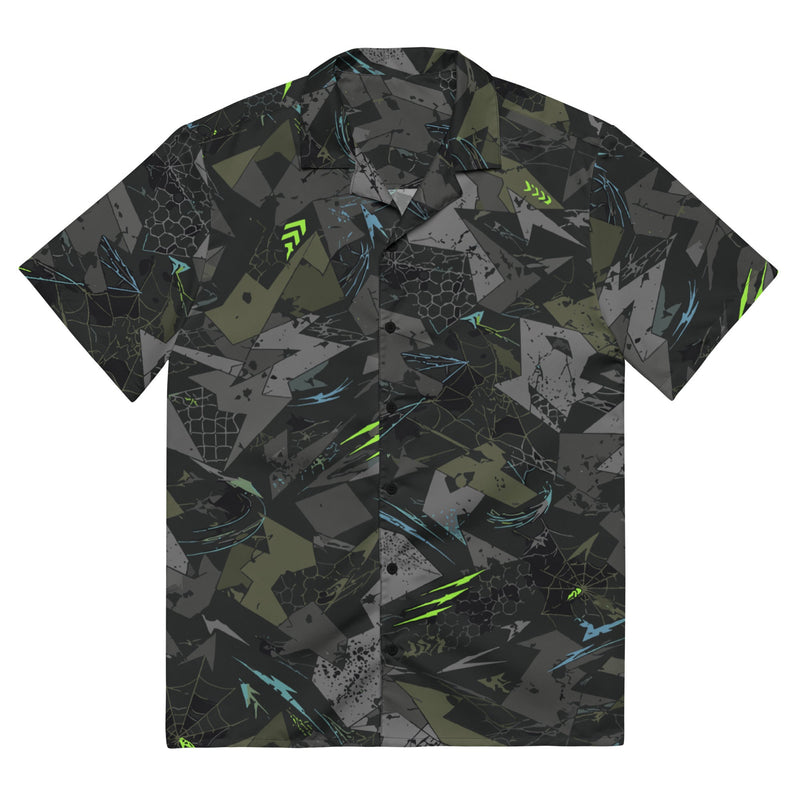 Spider Wall Reflex CAMO Unisex Short-Sleeve Button Shirt - 2XS - Button-Up