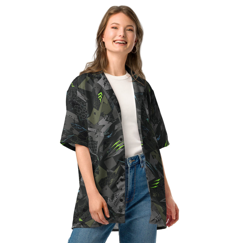 Spider Wall Reflex CAMO Unisex Short-Sleeve Button Shirt - Button-Up