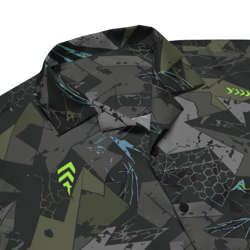 Spider Wall Reflex CAMO Unisex Short-Sleeve Button Shirt - Button-Up