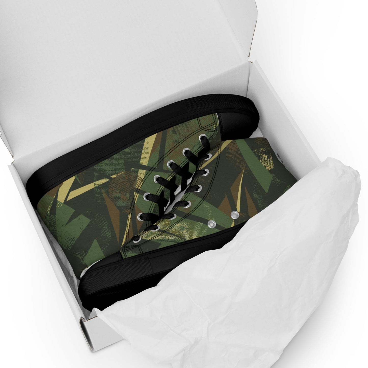 Splinter Vector Jungle CAMO Mens high top canvas shoes - High Top Canvas Shoes