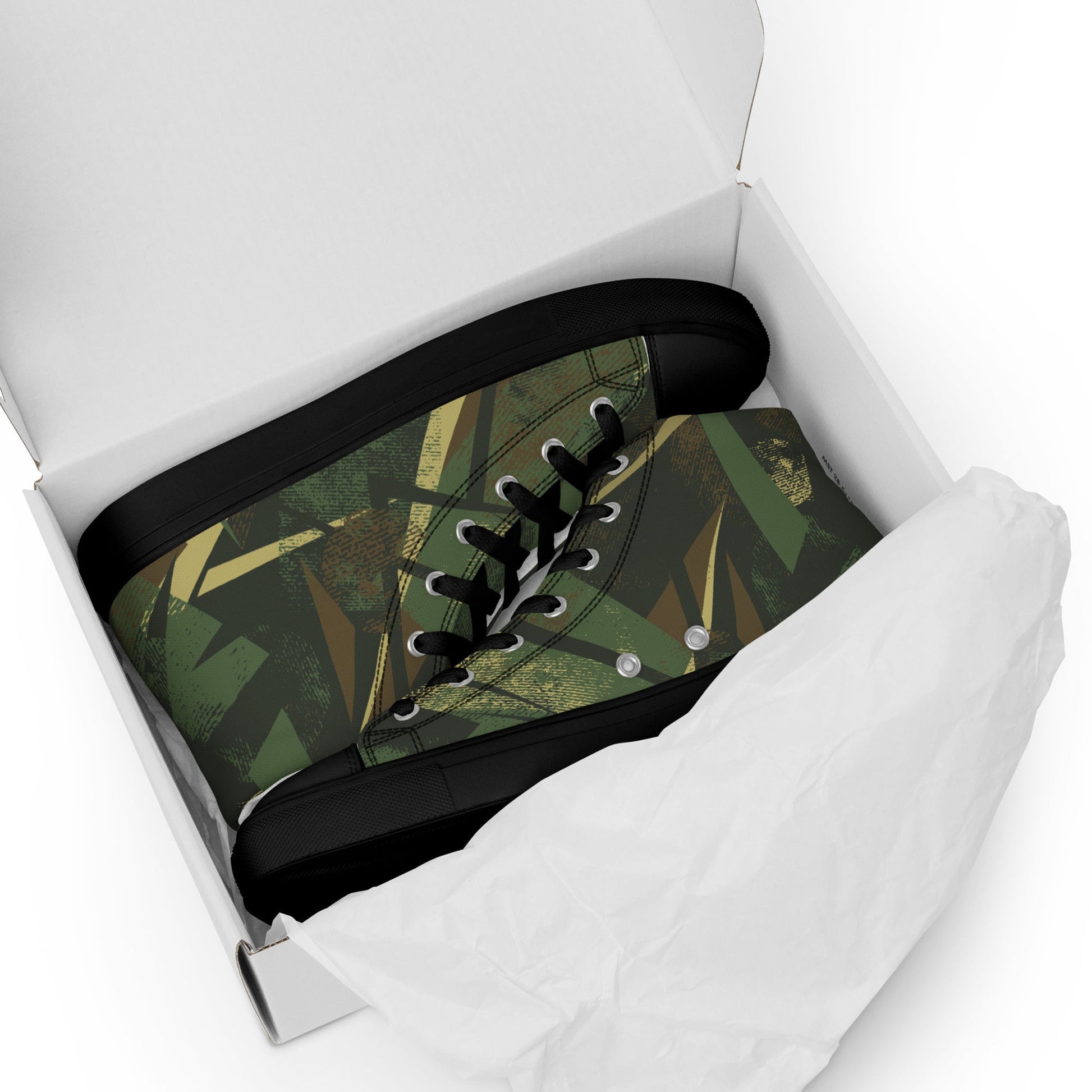 Splinter Vector Jungle CAMO Mens high top canvas shoes - High Top Canvas Shoes