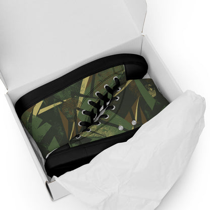 Splinter Vector Jungle CAMO Mens high top canvas shoes - High Top Canvas Shoes