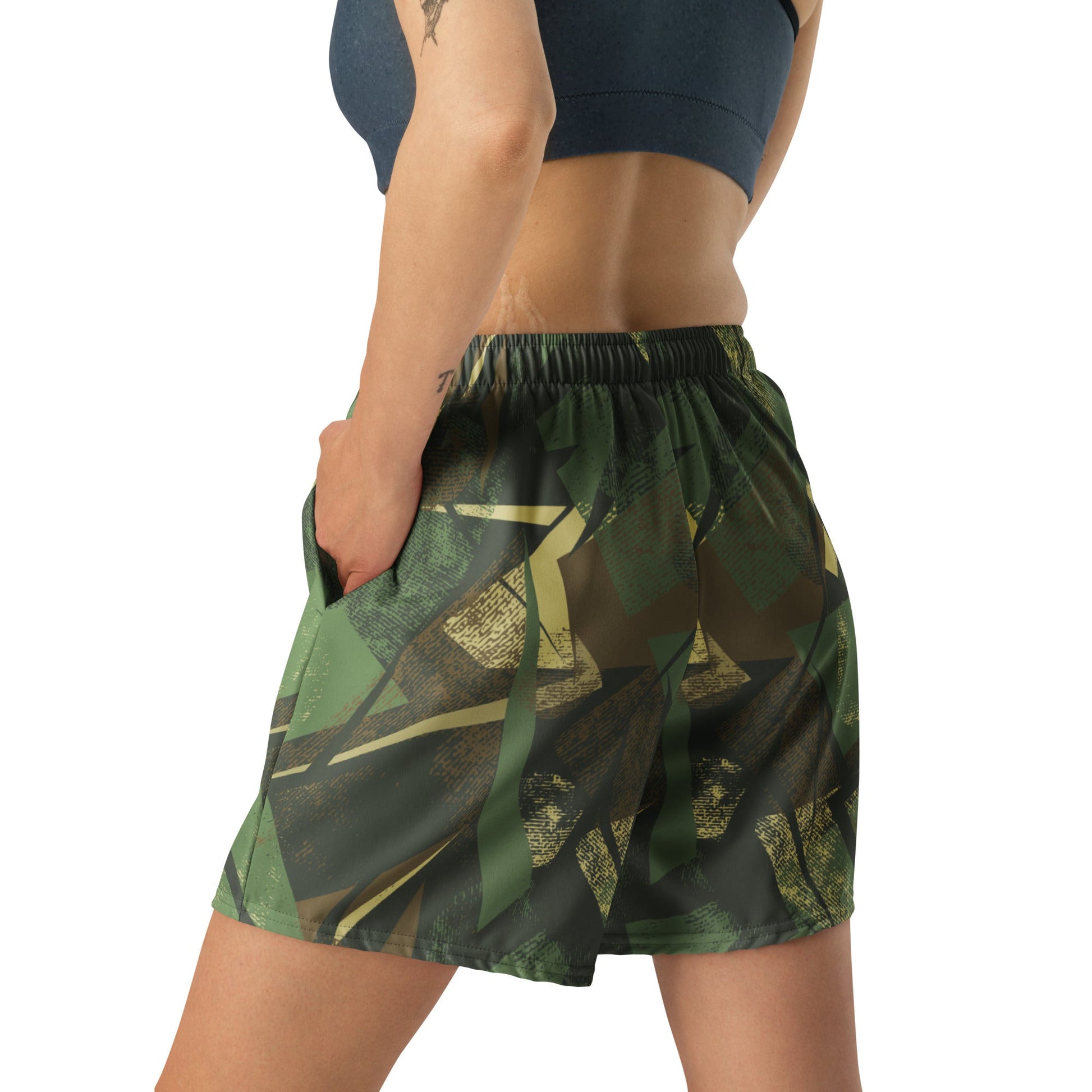 Splinter Vector Jungle CAMO Unisex Athletic Long Shorts