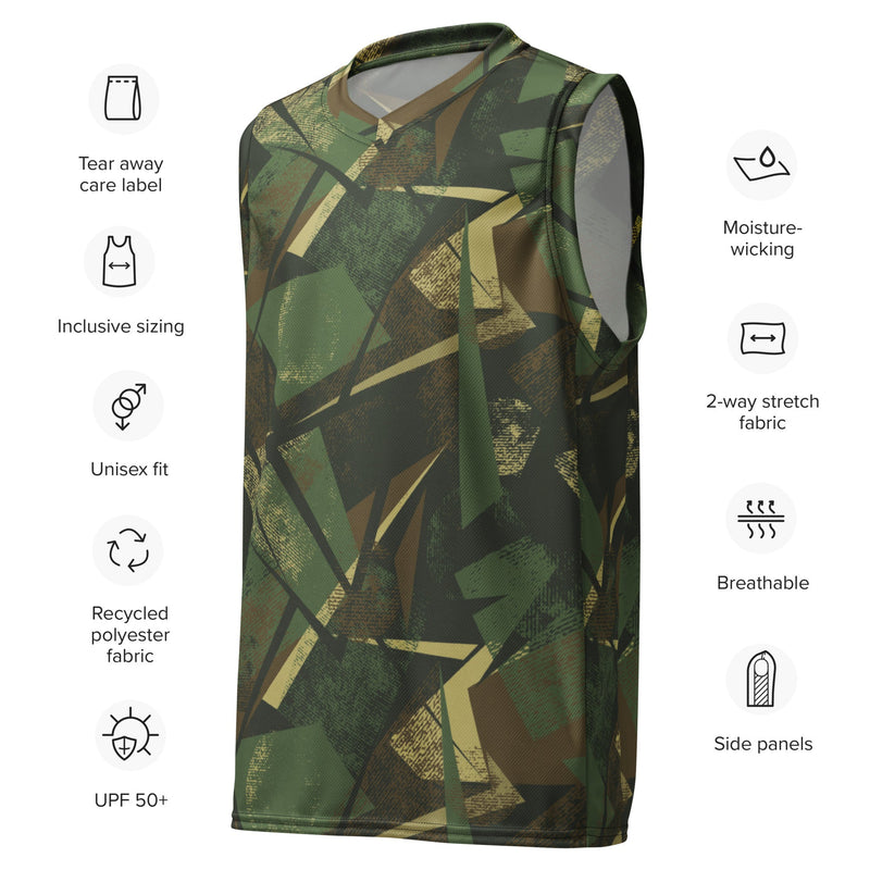 Splinter Vector Jungle CAMO Unisex Basketball Jersey