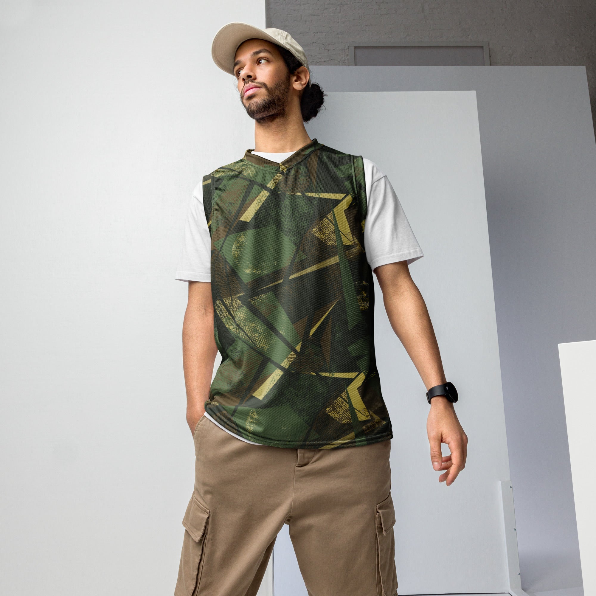 CAMO HQ Splinter Vector Jungle CAMO unisex basketball jersey Worldwide ...