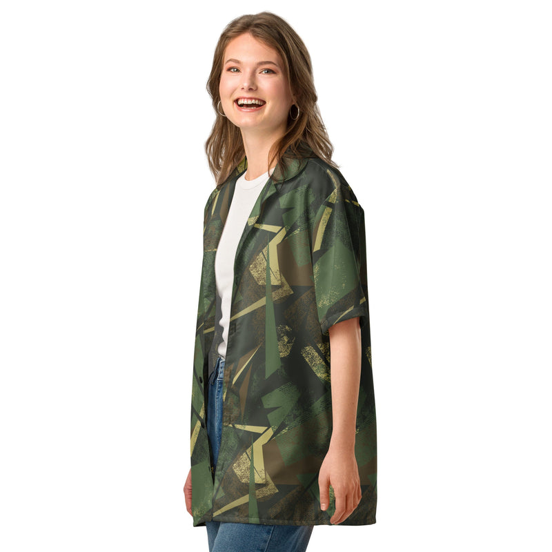 Splinter Vector Jungle CAMO Unisex Short-Sleeve Button Shirt - Button-Up