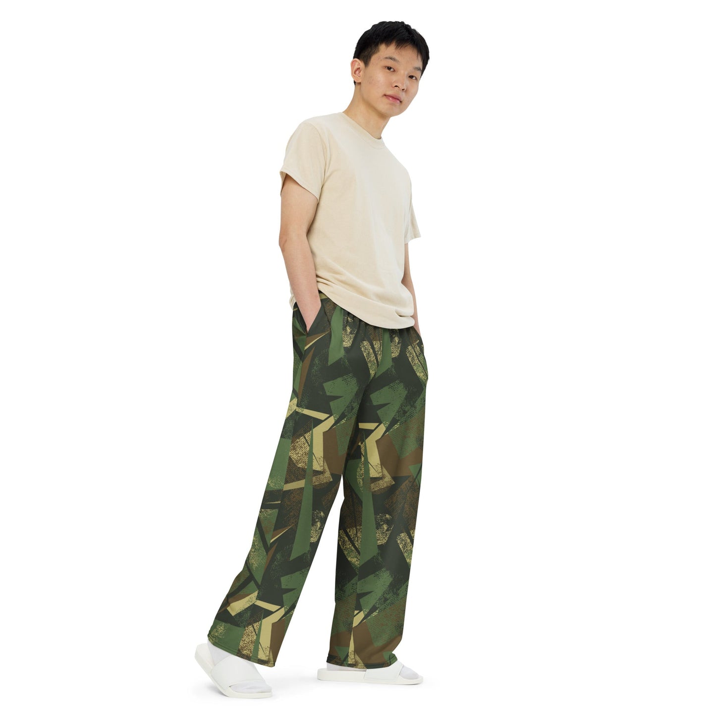 Splinter Vector Jungle CAMO unisex wide-leg pants - Wide-leg Pants