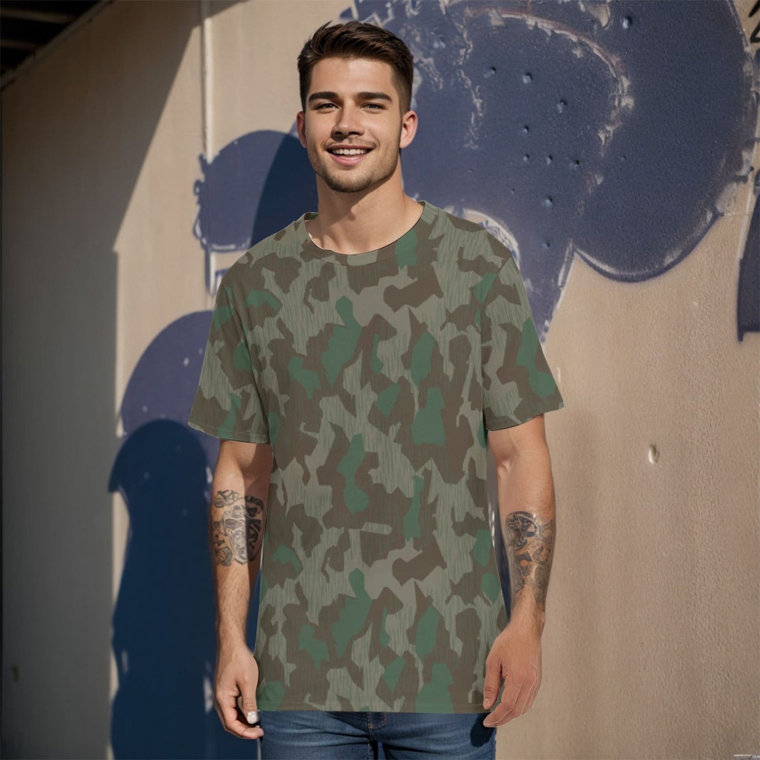 Splittermuster 41 Luftwaffen CAMO Mens 100% Cotton T-Shirt - XS / White - T-Shirts