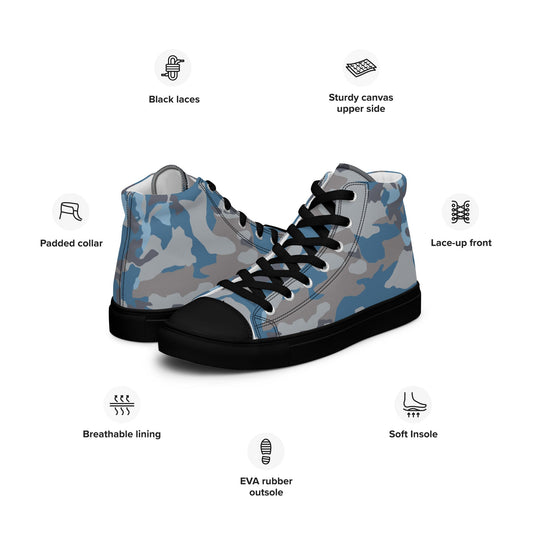 Stalker Clear Sky Video Game CAMO Mens high top canvas shoes - High Top Canvas Shoes