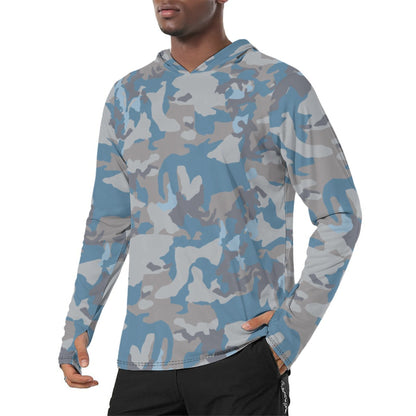 Stalker Clear Sky Video Game CAMO Mens Sunscreen Sports Hoodie With Thumb Holes