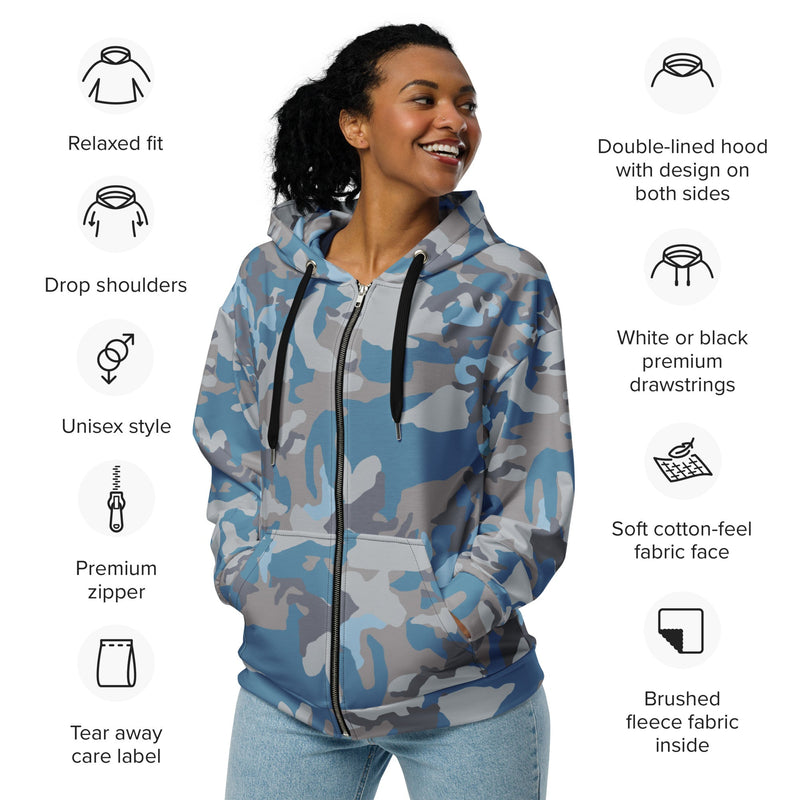 Skywatch CAMO Unisex Zip Hoodie