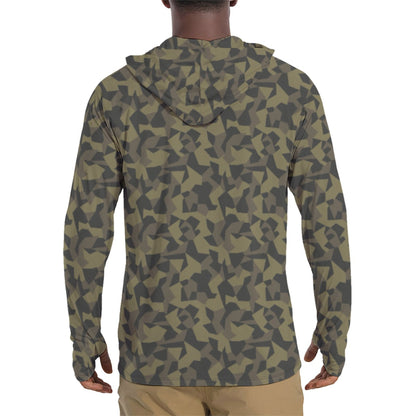 Stalker ISPF CAMO Mens Sunscreen Sports Hoodie With Thumb Holes