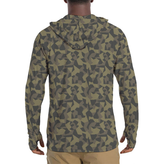 Stalker ISPF CAMO Mens Sunscreen Sports Hoodie With Thumb Holes