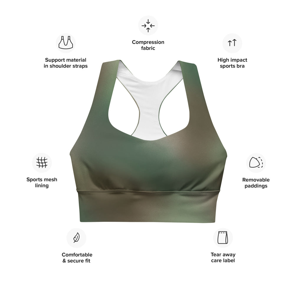 Star Wars Rebel Endor Forest CAMO Longline sports bra - Womens Sports Bra