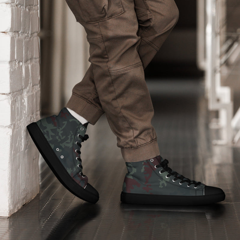 Expeditionary Assault CAMO Mens High-Top Canvas Shoes - Black / 5