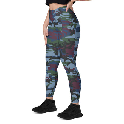 Street Fighter Allied Nations Movie CAMO Leggings with pockets - Womens With Pockets