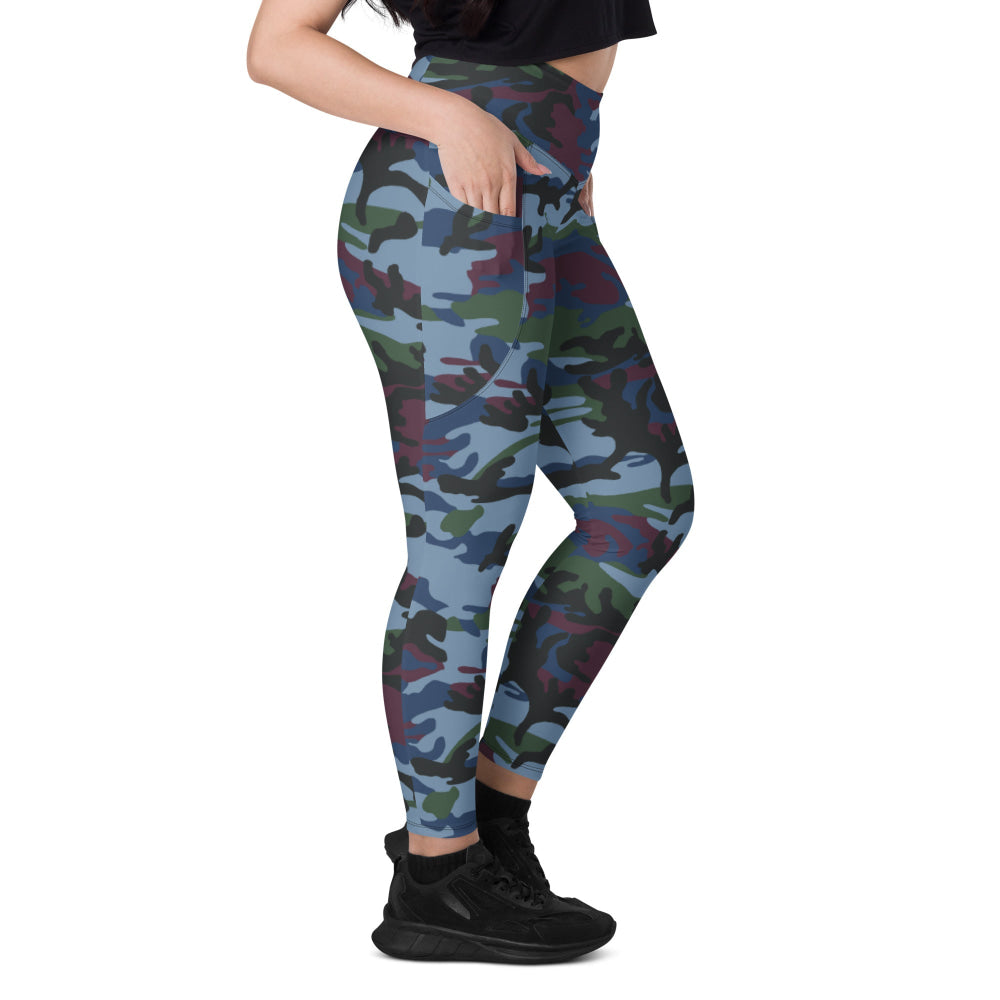 Street Fighter Allied Nations Movie CAMO Leggings with pockets - Womens With Pockets