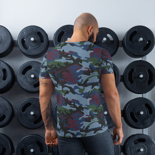 Street Fighter Allied Nations Movie CAMO Mens Athletic T-shirt - T-Shirts