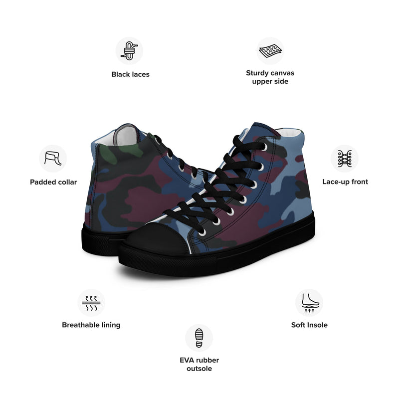 Allied Expedition CAMO Mens High-Top Canvas Shoes