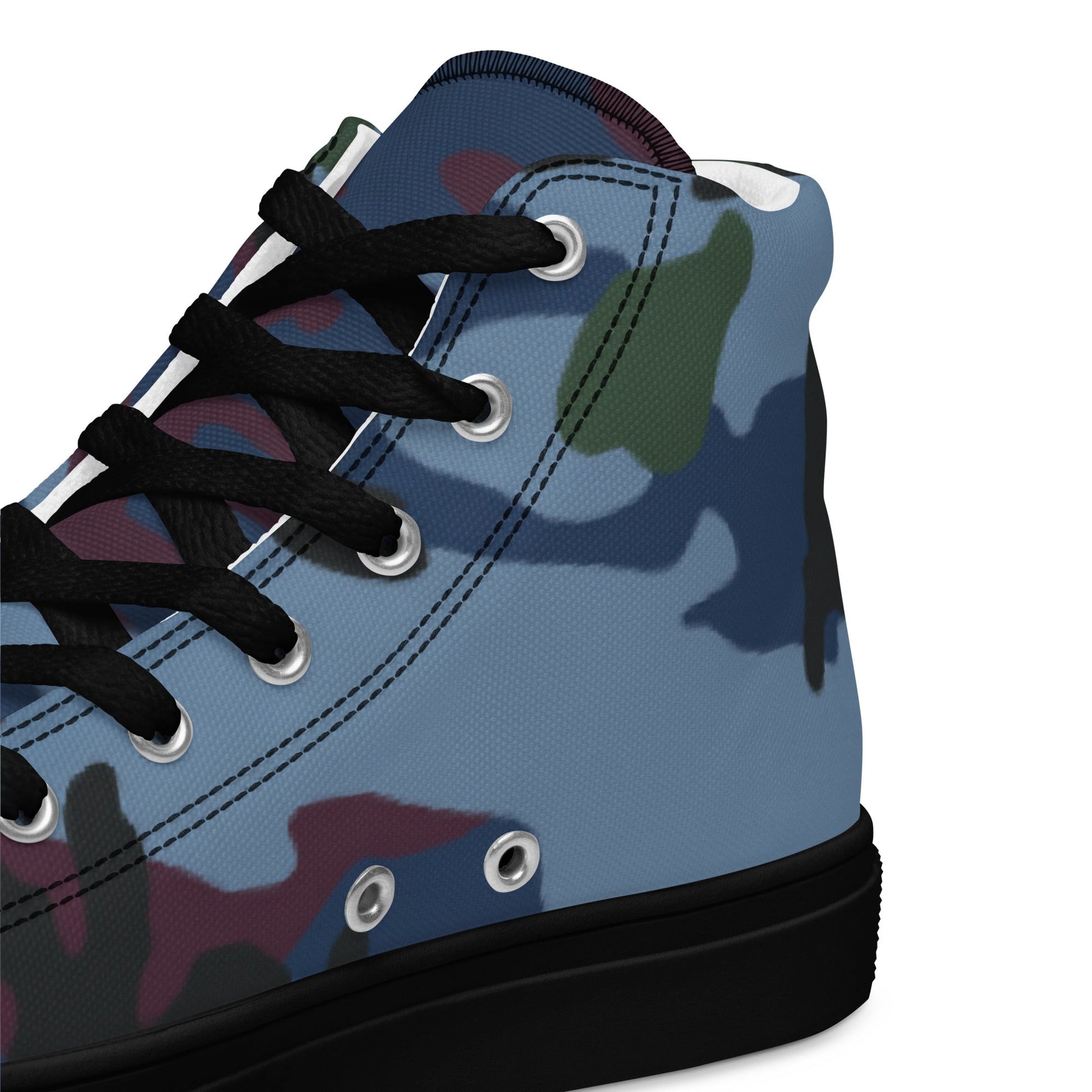 Street Fighter Allied Nations Movie CAMO Mens high top canvas shoes - High Top Canvas Shoes