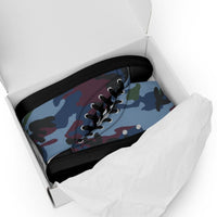 Street Fighter Allied Nations Movie CAMO Men’s high top canvas shoes - Mens high top canvas shoes