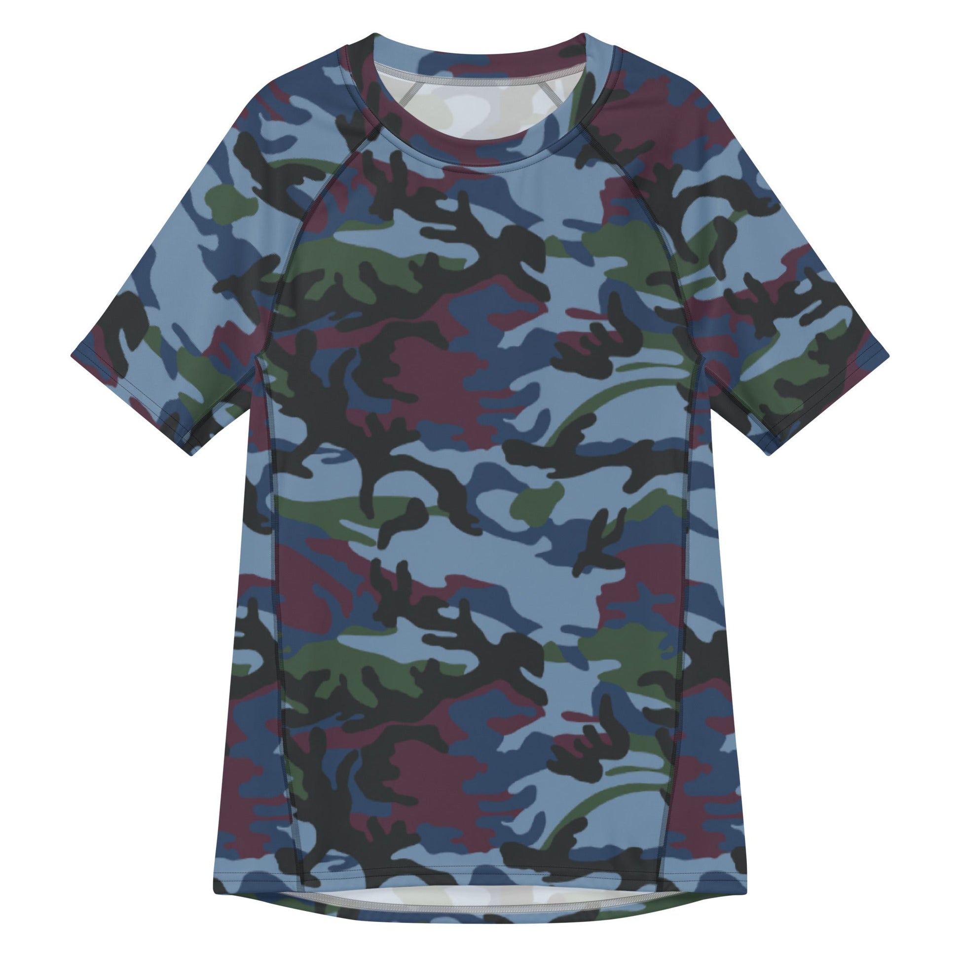 Street Fighter Allied Nations Movie CAMO Mens Short-Sleeve Rash Guard - 2XS - Short-sleeve Guards