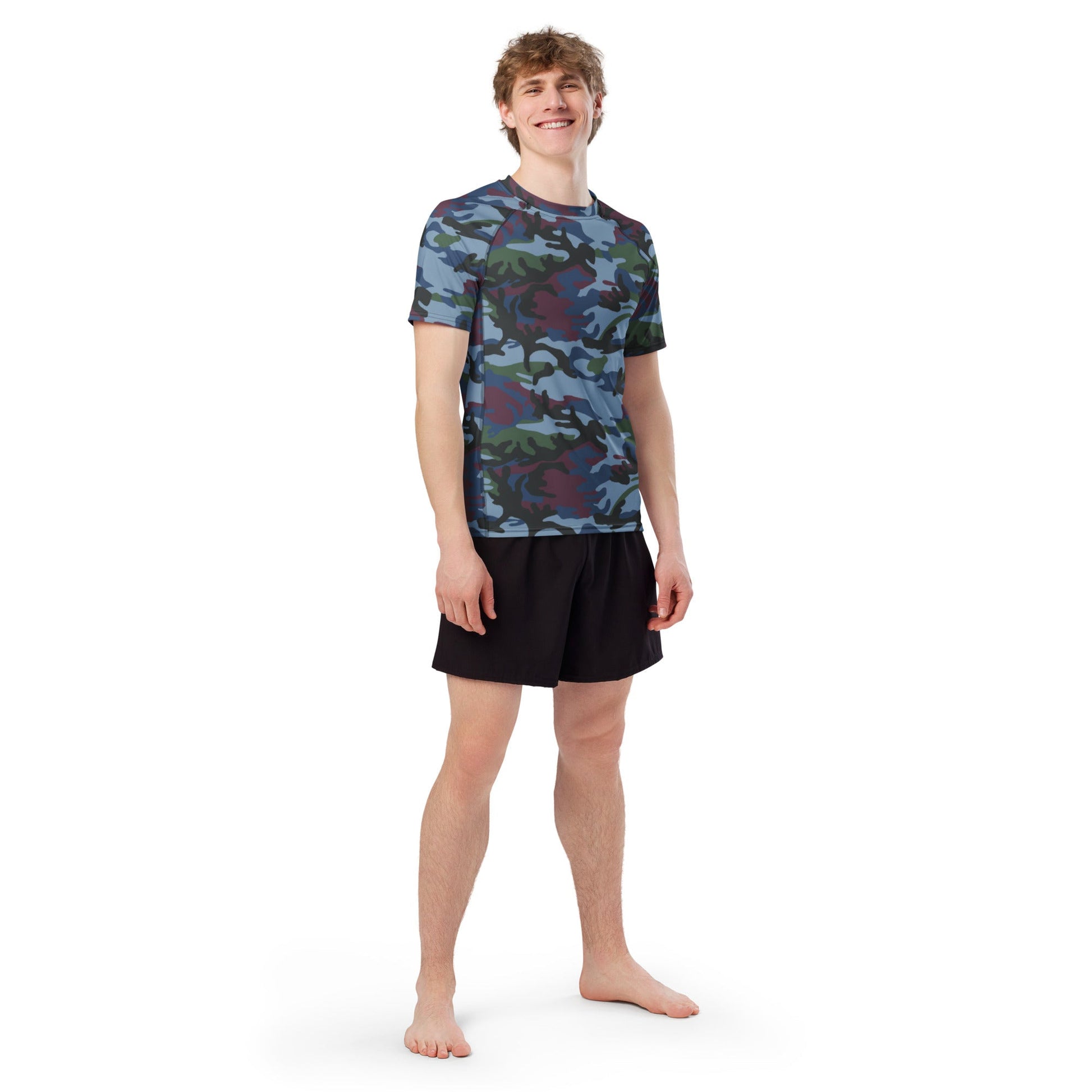 Street Fighter Allied Nations Movie CAMO Mens Short-Sleeve Rash Guard - Short-sleeve Guards