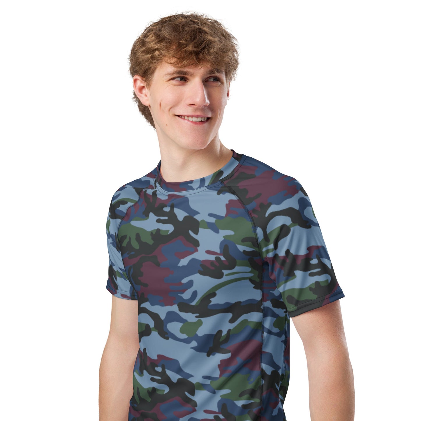 Street Fighter Allied Nations Movie CAMO Mens Short-Sleeve Rash Guard - Short-sleeve Guards