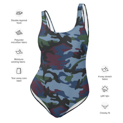 Street Fighter Allied Nations Movie CAMO One-Piece Swimsuit - One-Piece Swimsuit