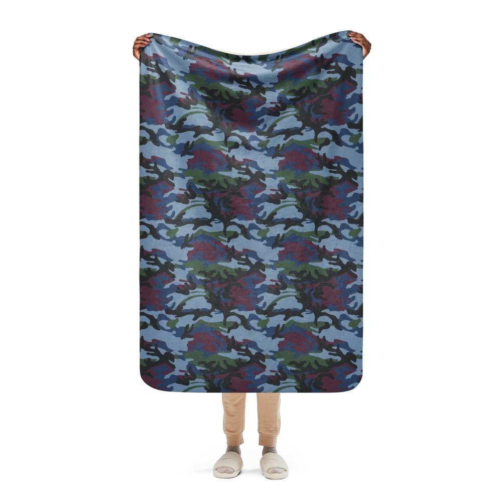 Street Fighter Allied Nations Movie CAMO Sherpa blanket - 37″×57″